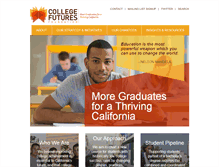 Tablet Screenshot of collegefutures.org